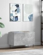 vidaXL Шкаф за грамофонни плочи сив 745x38x48 см инженерно дърво
