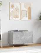 vidaXL Шкаф за грамофонни плочи сив 745x38x48 см инженерно дърво