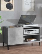 vidaXL Шкаф за грамофонни плочи сив 845x38x48 см инженерно дърво