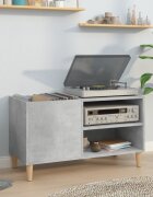 vidaXL Шкаф за грамофонни плочи сив 845x38x48 см инженерно дърво