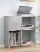 vidaXL Шкаф за грамофонни плочи сив 845x38x89 см инженерно дърво