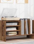 vidaXL Шкаф за грамофонни плочи Старо дърво 78.5 x 35 x 45 см