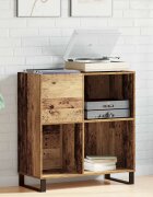vidaXL Шкаф за грамофонни плочи Старо дърво 845 x 38 x 89 см
