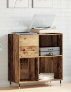 vidaXL Шкаф за грамофонни плочи Старо дърво 85 x 38 x 89 см