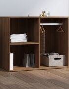 vidaXL Шкаф за гримиране Кафяв дъб 80x40x65 см инженерно дърво