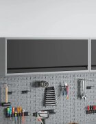 vidaXL Шкаф за инструменти със съхранение Черен и Сив 100 x 25 x 35 см
