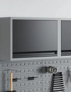 vidaXL Шкаф за инструменти със съхранение Черен и Сив 50 x 25 x 35 см