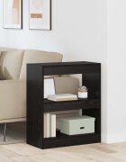 vidaXL Шкаф за книги 2 нива 60 x 30 x 72 см Инженерна дървесина