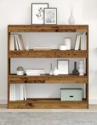 vidaXL Шкаф за книги 3 нива 100 x 30 x 103 см Инженерна дървесина