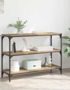 vidaXL Шкаф за книги 3 нива 100 x 33 x 705 см дъб артизан