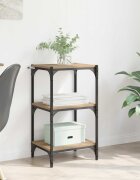 vidaXL Шкаф за книги 3 нива 40 x 33 x 705 см дъб артизан