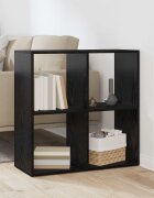 vidaXL Шкаф за книги 4 нива 695 x 29 x 695 см Инженерна дървесина