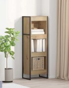 vidaXL Шкаф за книги 40 x 30 x 121 см Инженерна дървесина Дъб Артизан