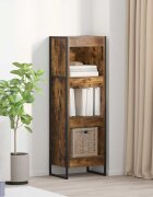 vidaXL Шкаф за книги 40 x 30 x 121 см Инженерна дървесина Димящ дъб