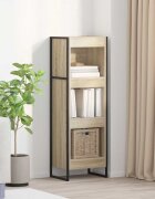 vidaXL Шкаф за книги 40 x 30 x 121 см Инженерна дървесина Сонома
