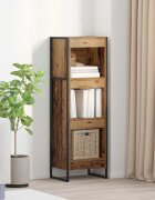 vidaXL Шкаф за книги 40 x 30 x 121 см Инженерна дървесина Старо дърво