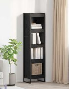 vidaXL Шкаф за книги 40 x 30 x 155 см Инженерна дървесина Черния дъб