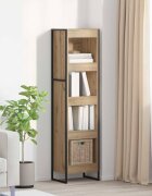 vidaXL Шкаф за книги 40 x 30 x 155 см Инженерна дървесина Дъб Артизан