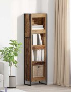 vidaXL Шкаф за книги 40 x 30 x 155 см Инженерна дървесина Старо дърво