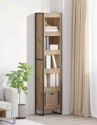 vidaXL Шкаф за книги 40 x 30 x 1895 см Инженерна дървесина