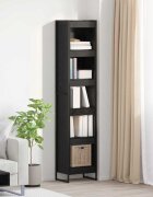 vidaXL Шкаф за книги 40 x 30 x 1895 см Инженерна дървесина Черния дъб