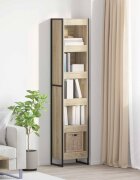 vidaXL Шкаф за книги 40 x 30 x 1895 см Инженерна дървесина Сонома