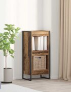 vidaXL Шкаф за книги 40 x 30 x 865 см Инженерна дървесина Старо дърво