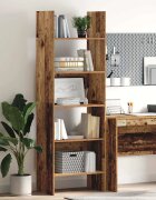 vidaXL Шкаф за книги 5 нива 60 x 35 x 180 см Инженерна дървесина