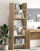 vidaXL Шкаф за книги 5 нива 60 x 35 x 180 см Инженерна дървесина Дъб