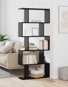 vidaXL Шкаф за книги 5 нива 70 x 24 x 161 см Инженерна дървесина
