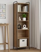 vidaXL Шкаф за книги 555 x 33 x 174 см Инженерна дървесина