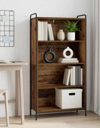 vidaXL Шкаф за книги 555 x 33 x 174 см Инженерна дървесина