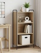 vidaXL Шкаф за книги 555 x 33 x 174 см Инженерна дървесина Дъб сонома