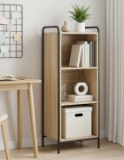 vidaXL Шкаф за книги 555 x 33 x 174 см Инженерна дървесина Дъб сонома