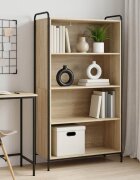 vidaXL Шкаф за книги 555 x 33 x 174 см Инженерна дървесина Дъб сонома