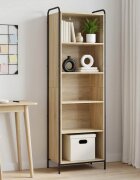 vidaXL Шкаф за книги 555 x 33 x 174 см Инженерна дървесина Дъб сонома