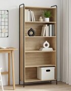 vidaXL Шкаф за книги 555 x 33 x 174 см Инженерна дървесина Дъб сонома