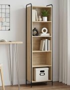 vidaXL Шкаф за книги 555 x 33 x 174 см Инженерна дървесина Дъб сонома