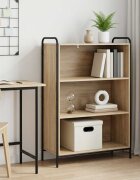 vidaXL Шкаф за книги 555 x 33 x 174 см Инженерна дървесина Дъб сонома