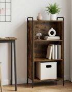 vidaXL Шкаф за книги 555 x 33 x 174 см Инженерна дървесина Опушен дъб