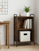 vidaXL Шкаф за книги 555 x 33 x 174 см Инженерна дървесина Опушен дъб