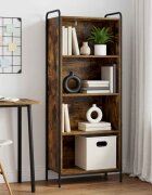 vidaXL Шкаф за книги 555 x 33 x 174 см Инженерна дървесина Опушен дъб