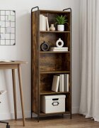 vidaXL Шкаф за книги 555 x 33 x 174 см Инженерна дървесина Опушен дъб