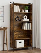 vidaXL Шкаф за книги 555 x 33 x 174 см Инженерна дървесина Опушен дъб