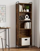 vidaXL Шкаф за книги 555 x 33 x 174 см Инженерна дървесина Опушен дъб