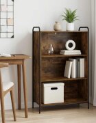 vidaXL Шкаф за книги 555 x 33 x 174 см Инженерна дървесина Опушен дъб