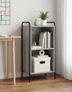 vidaXL Шкаф за книги 555 x 33 x 174 см Инженерна дървесина Сив Сонома