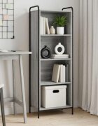 vidaXL Шкаф за книги 555 x 33 x 174 см Инженерна дървесина Сив Сонома