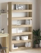 vidaXL Шкаф за книги 6 нива 100 x 30 x 198 см Инженерна дървесина