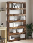 vidaXL Шкаф за книги 6 нива 100 x 30 x 198 см Инженерна дървесина